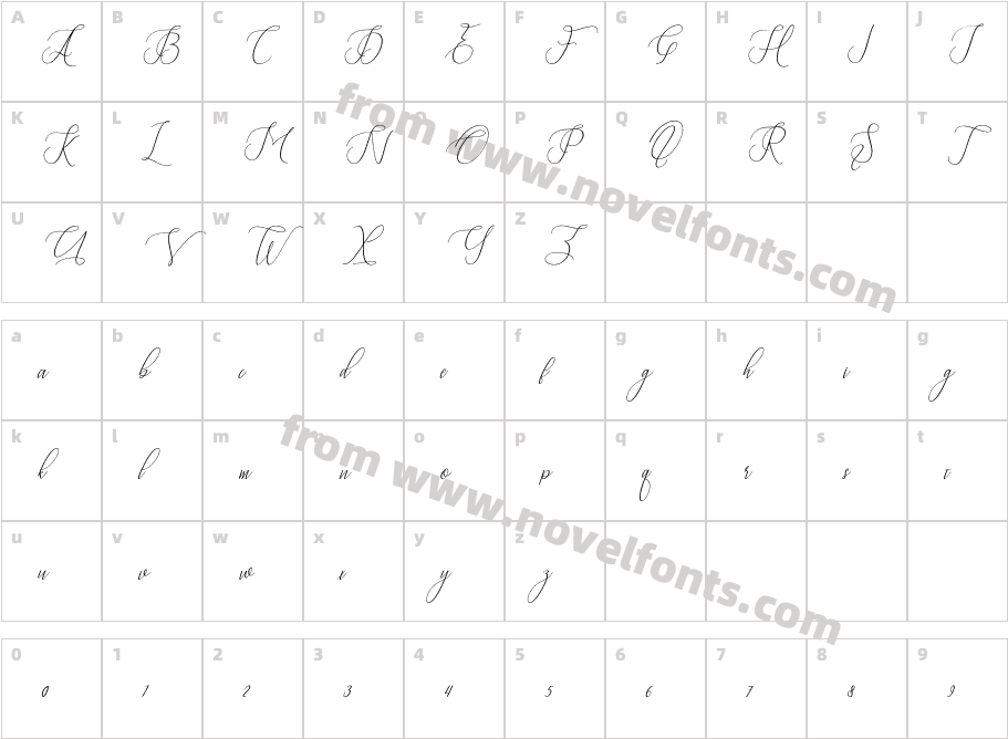 Fantastic ItalicCharacter Map