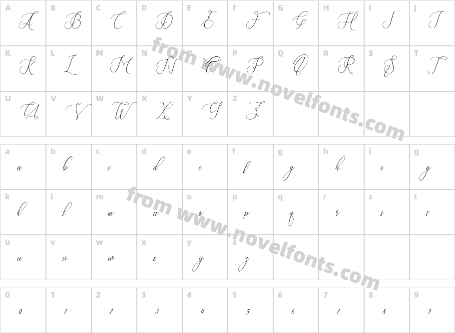 Fantastic ItalicCharacter Map