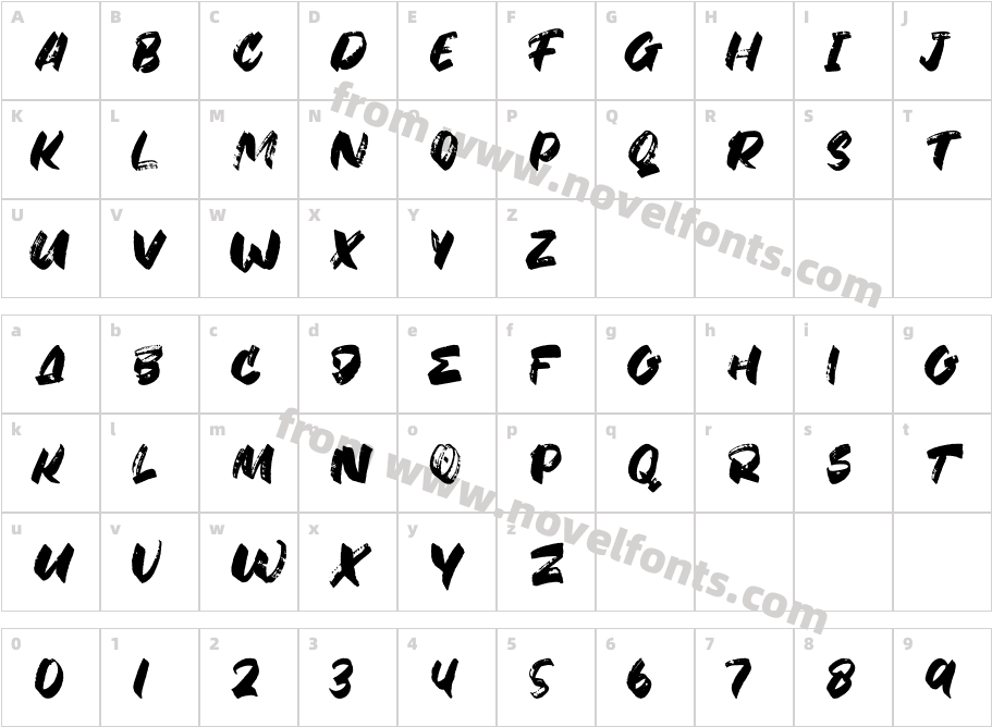 Fany BrushCharacter Map