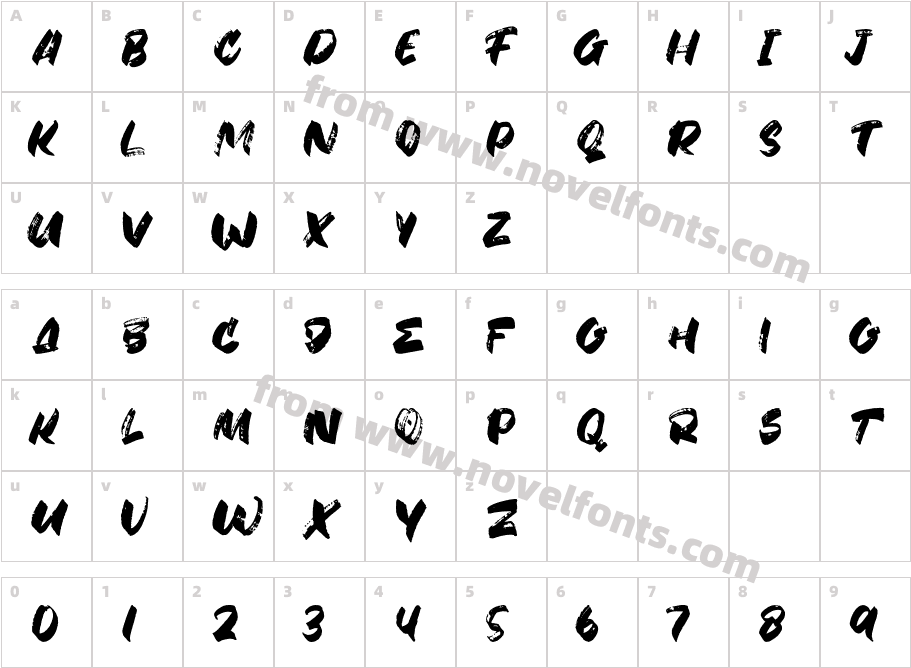 Fany BrushCharacter Map