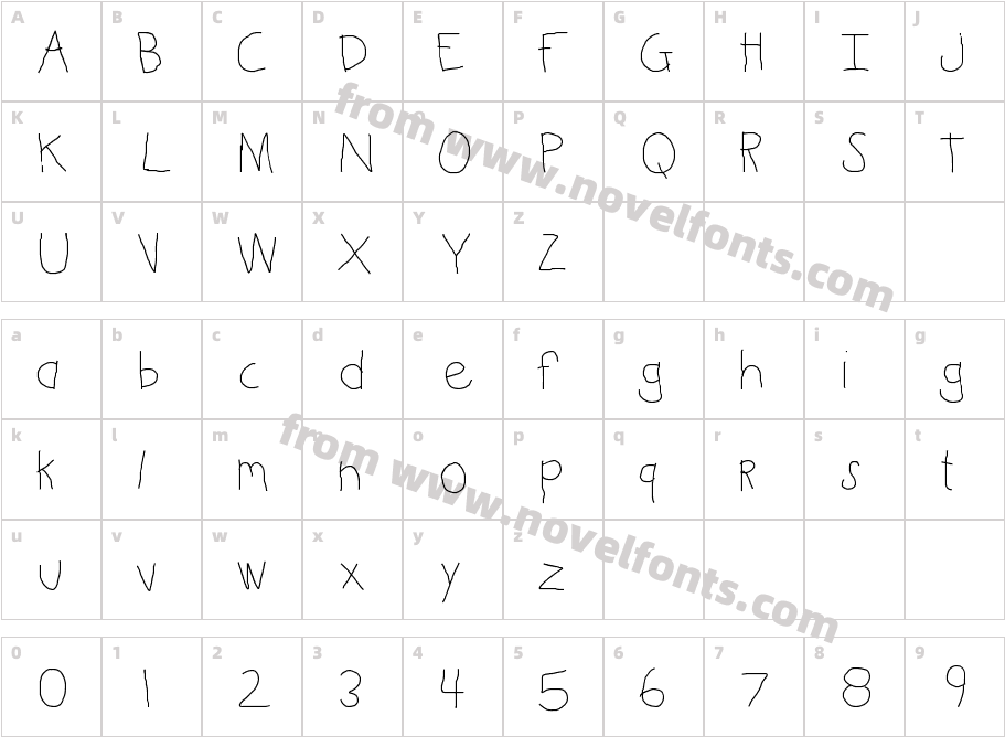 KBKinderWriteCharacter Map