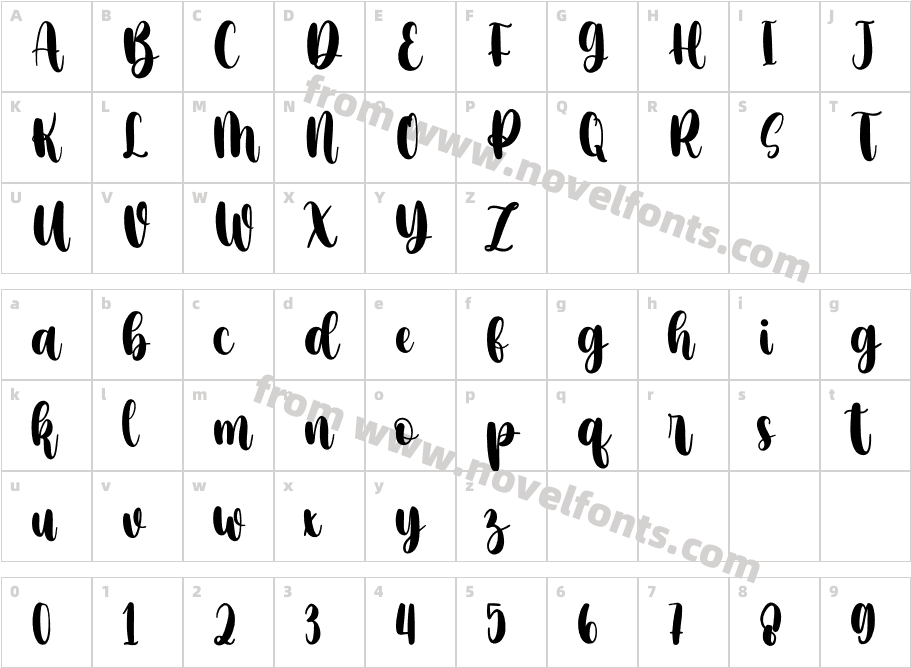 Farmhouse Market ScriptCharacter Map