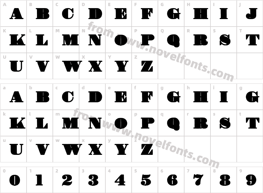 FatoneB Ultra BlackCharacter Map