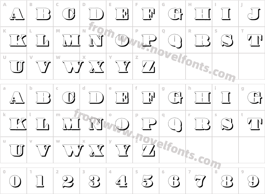 FatoneD Ultra BlackCharacter Map