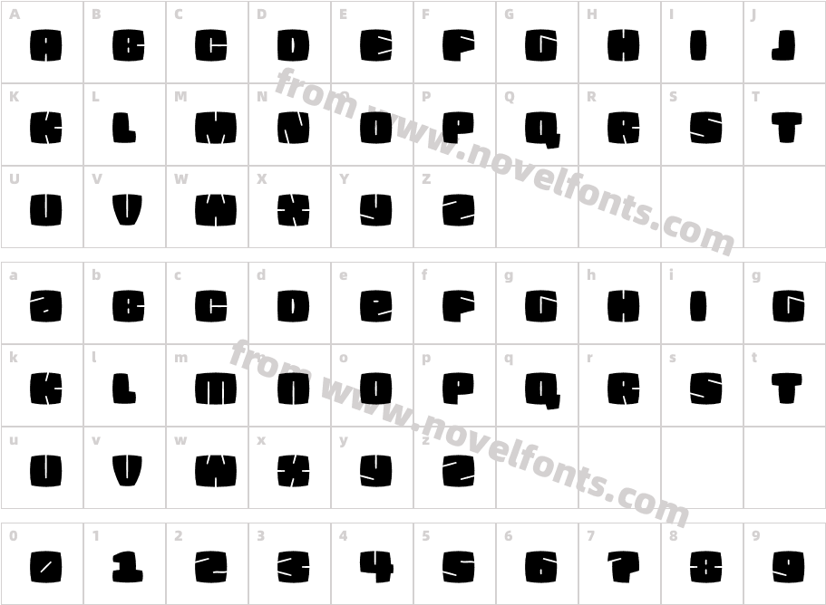 Fatquad 4FCharacter Map