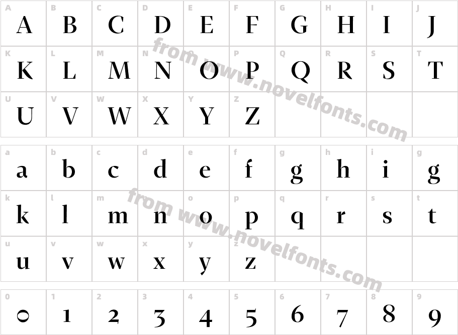 Fazeta Bold DisplayCharacter Map