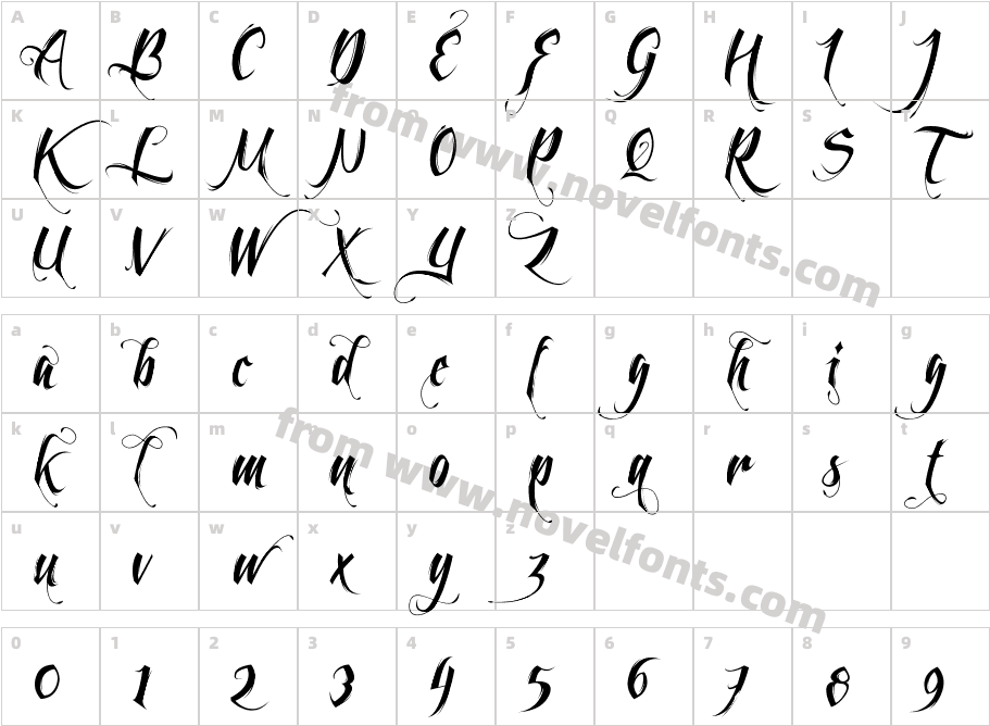 Feathergraphy DecorationCharacter Map