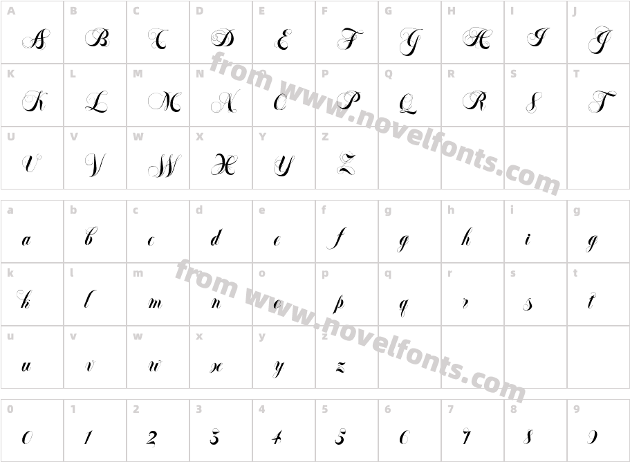Felicita 1Character Map