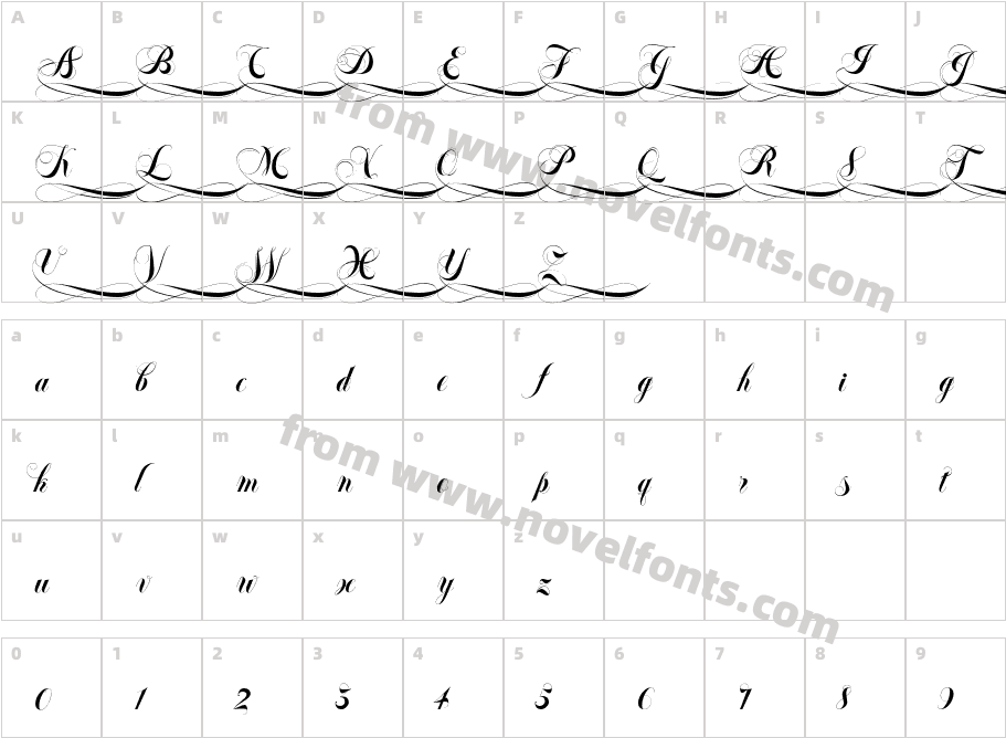 Felicita Initial1Character Map