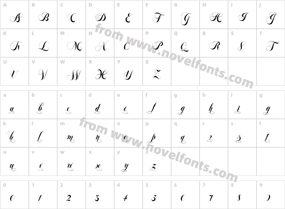 Felicita Middle1Character Map
