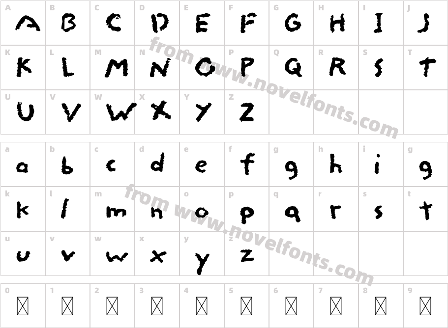 Fido Typo RegularCharacter Map