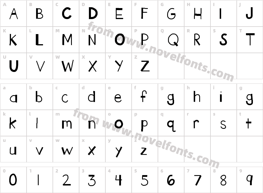 KBTHEENDisBROKENCharacter Map