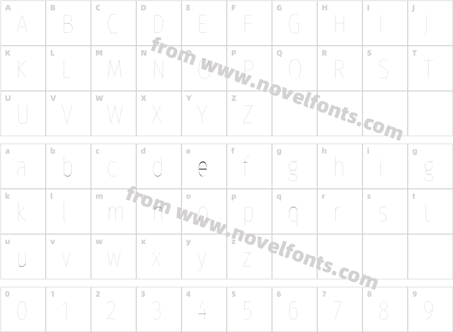 Fira Sans Compressed TwoCharacter Map