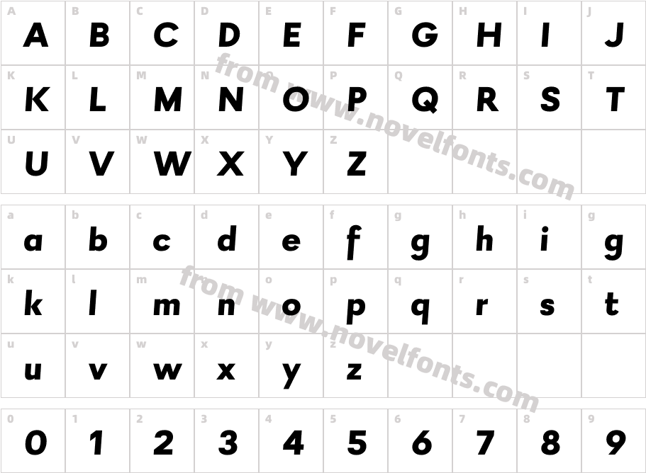 Firme Black ItalicCharacter Map