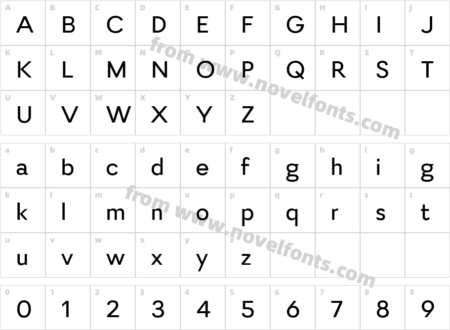 Firme MediumCharacter Map