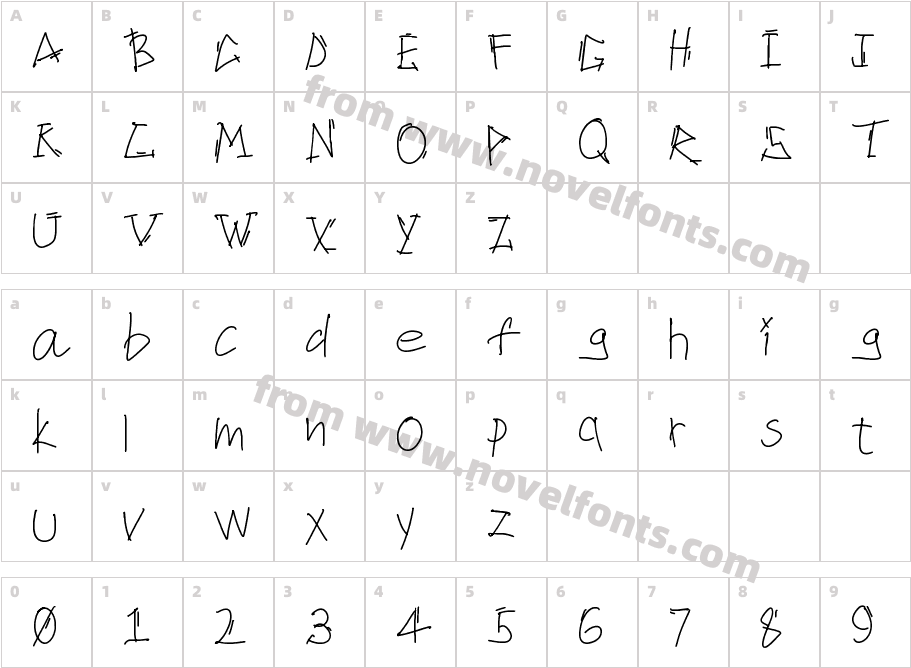 First FontCharacter Map