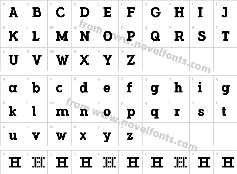 Flamante Serif BoldCharacter Map