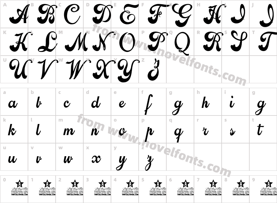 Flora Personal UseCharacter Map