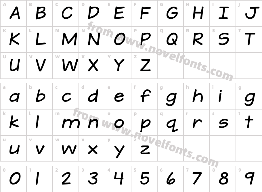 KG A Teeny Tiny FontCharacter Map