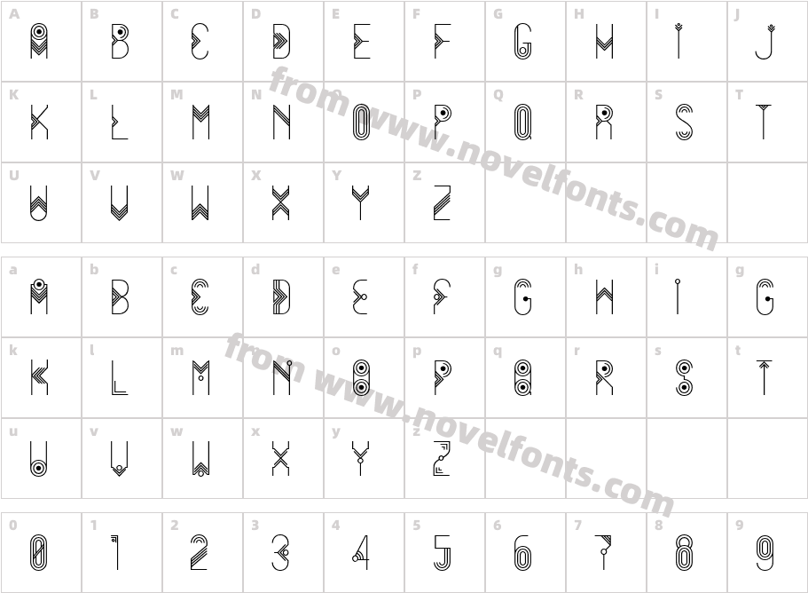 Flori Glyphos RegularCharacter Map