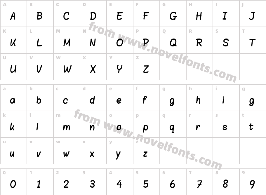Font Nongnam BoldCharacter Map