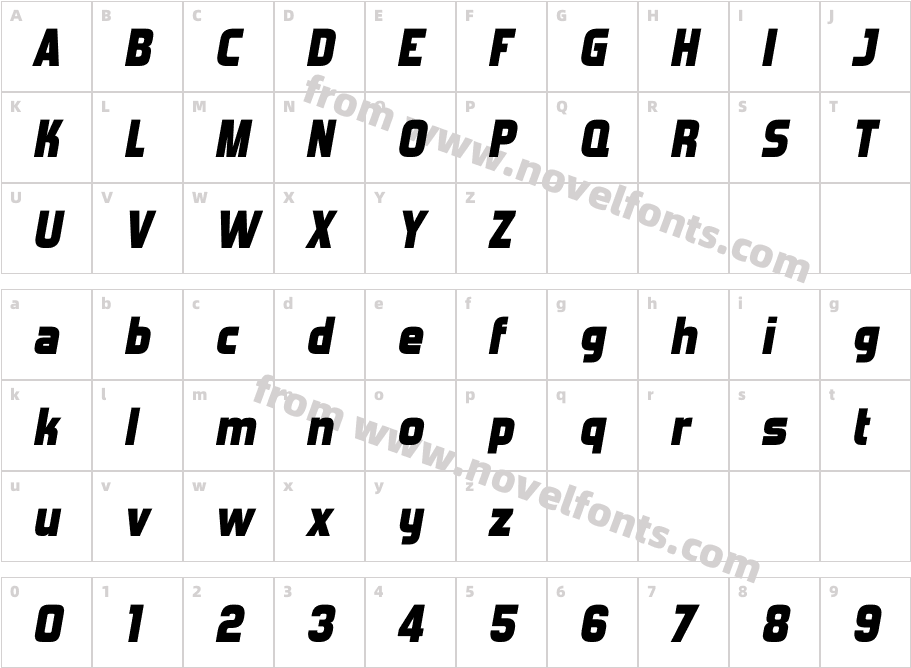 Forgotten Futurist Bl ItalicCharacter Map