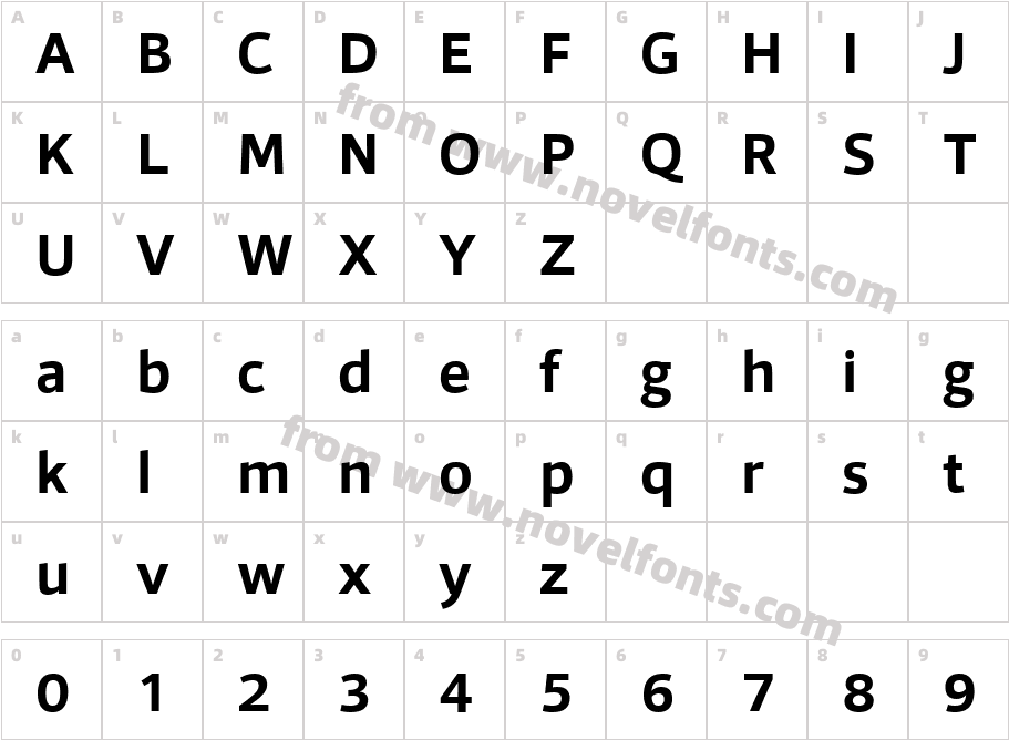 Foro Sans BoldCharacter Map