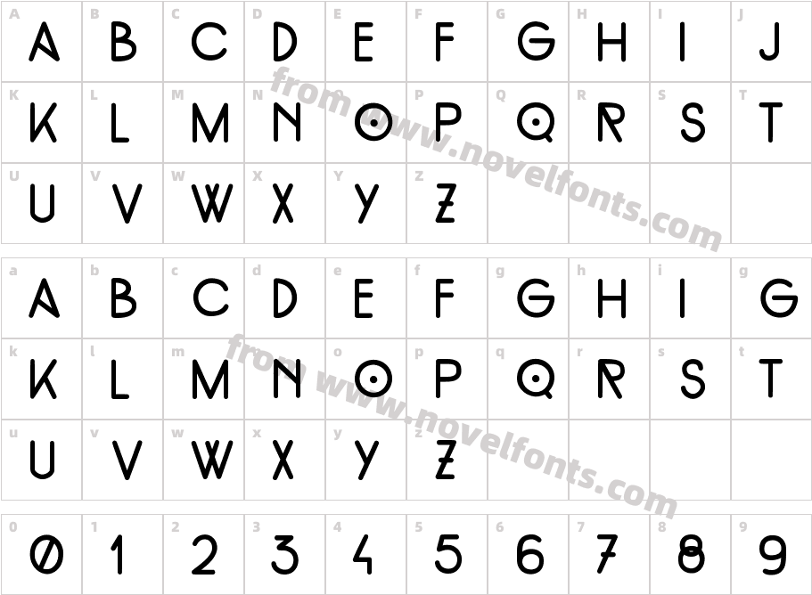 Foundation Titles Hand SemiboldCharacter Map