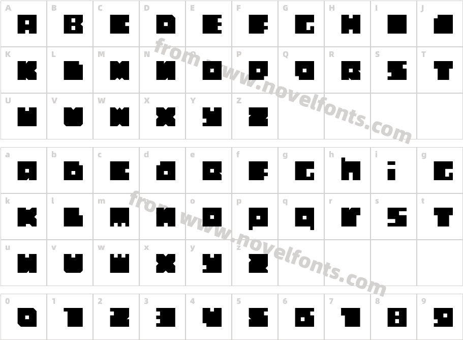 Four by Four Rough sawnCharacter Map
