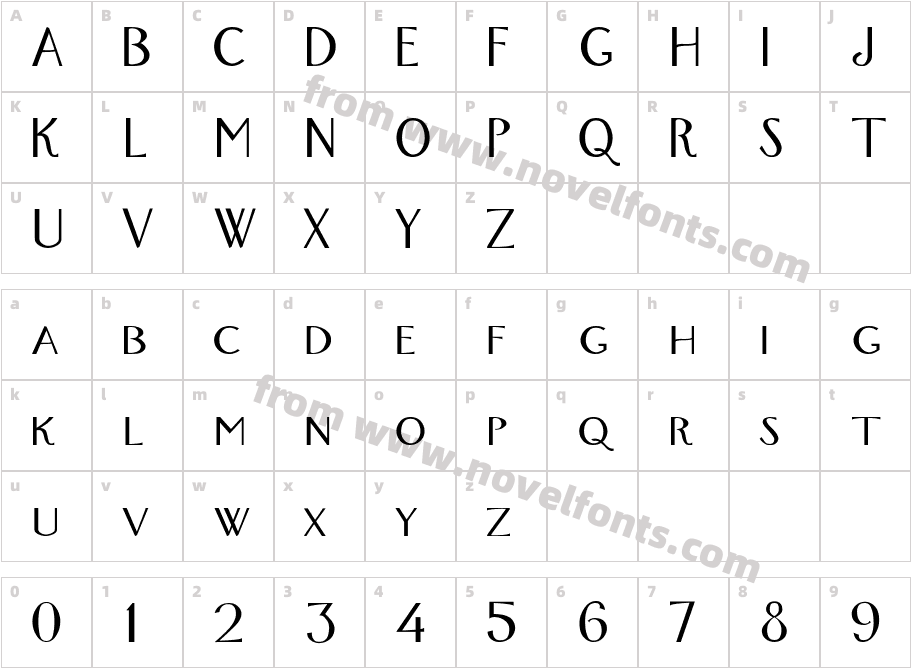 Fox Trot MediumCharacter Map