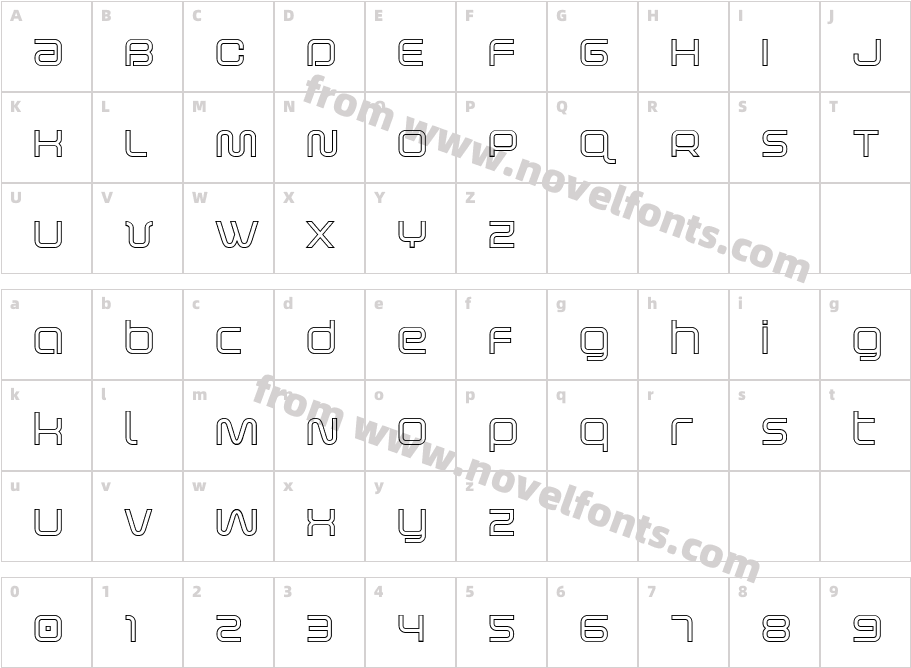 Fox on the Go OutlineCharacter Map