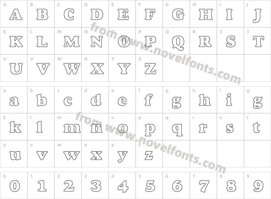 121-CAI978Character Map