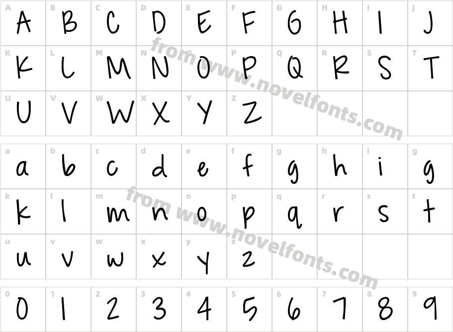 KG Feeling 22Character Map