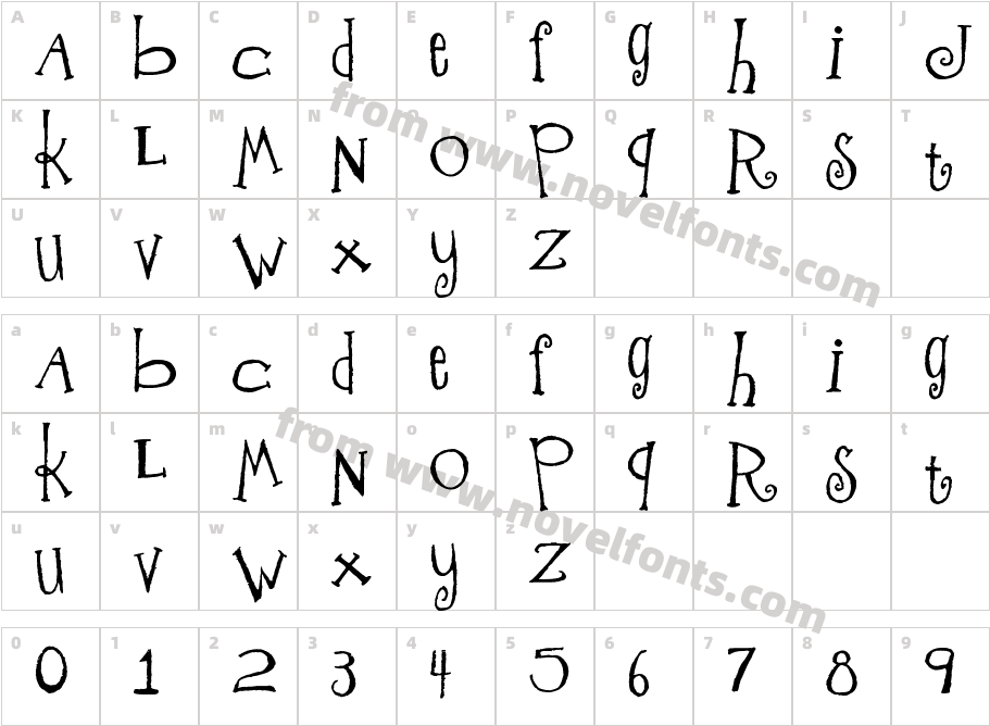 Freeze!Character Map