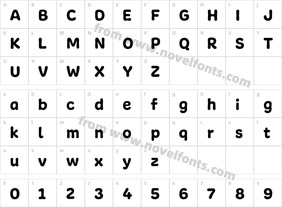Freude NormalCharacter Map
