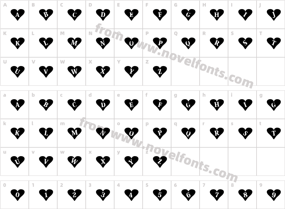 Funny ValentineCharacter Map