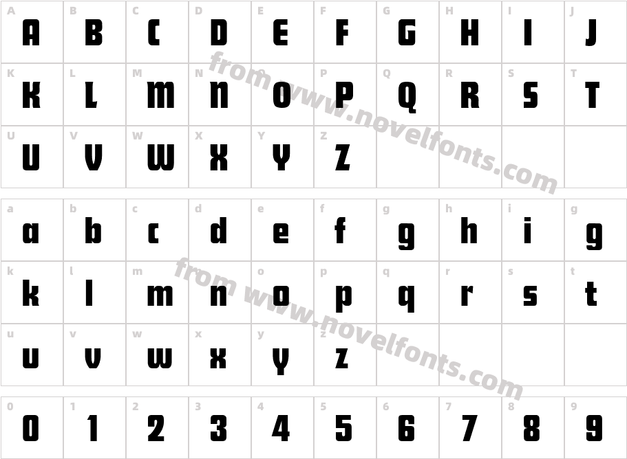 Futoral PlakatDB NormalCharacter Map