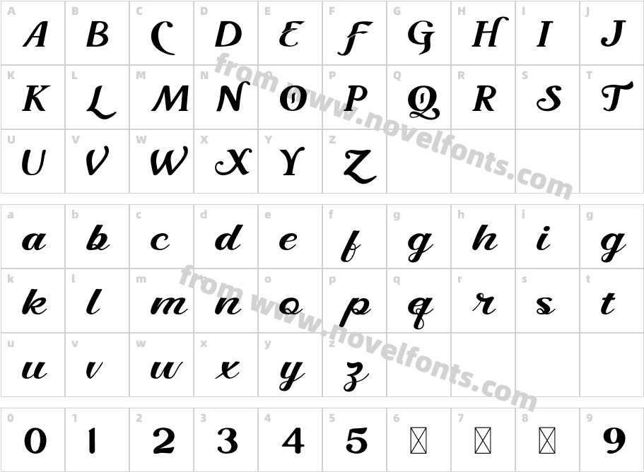 GAMBHIRA RegularCharacter Map