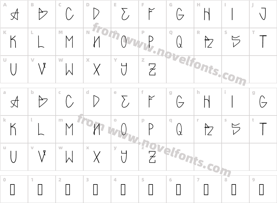 GARBAGE MEDIUMCharacter Map