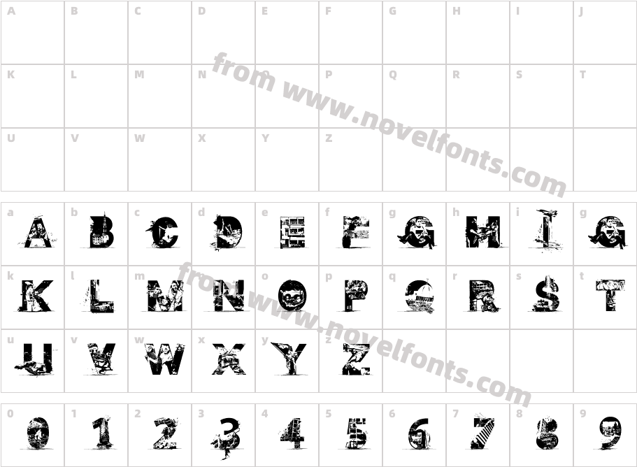 GAZA FONTCharacter Map