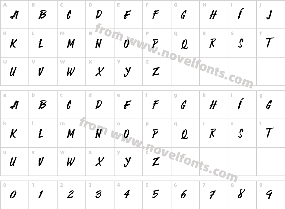 GL Steak Brush RegularCharacter Map