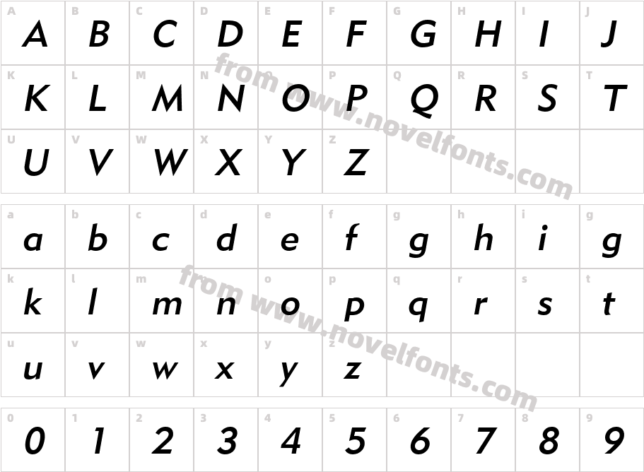 GP Metro Regular 6Character Map