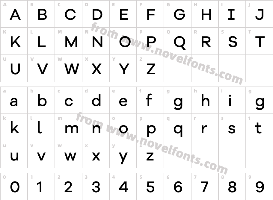 Galano Grotesque Alt MediumCharacter Map