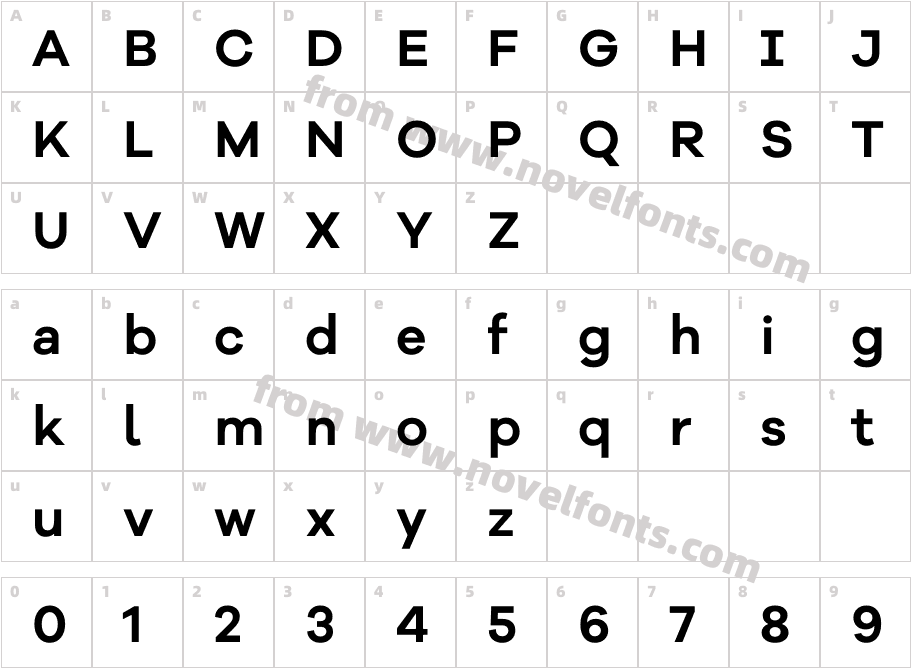 Galano Grotesque Alt SemiboldCharacter Map