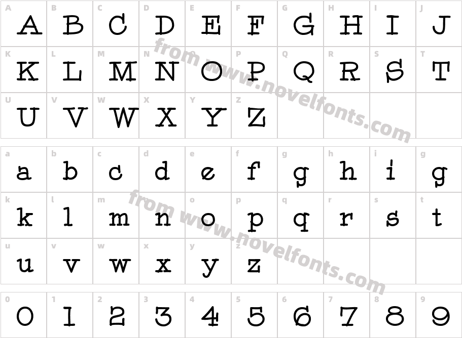 Gallo SerifCharacter Map