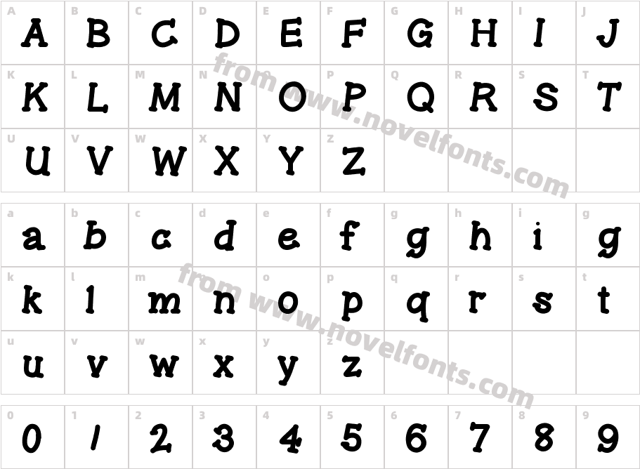 Gel Pen Serif HeavyCharacter Map