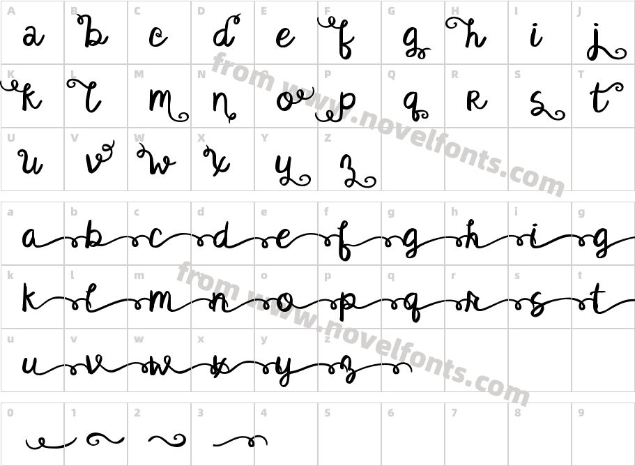 KG Satisfied Script AltCharacter Map