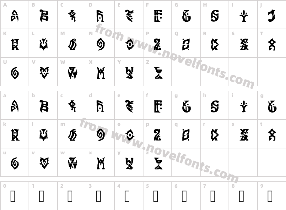 Genshin Impact Font RegularCharacter Map