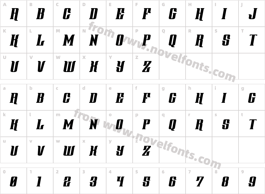 Gentleman Caller ItalicCharacter Map