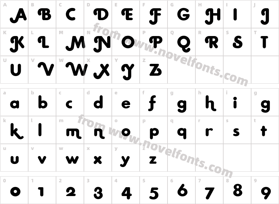 Geometra Rounded Deco BoldCharacter Map